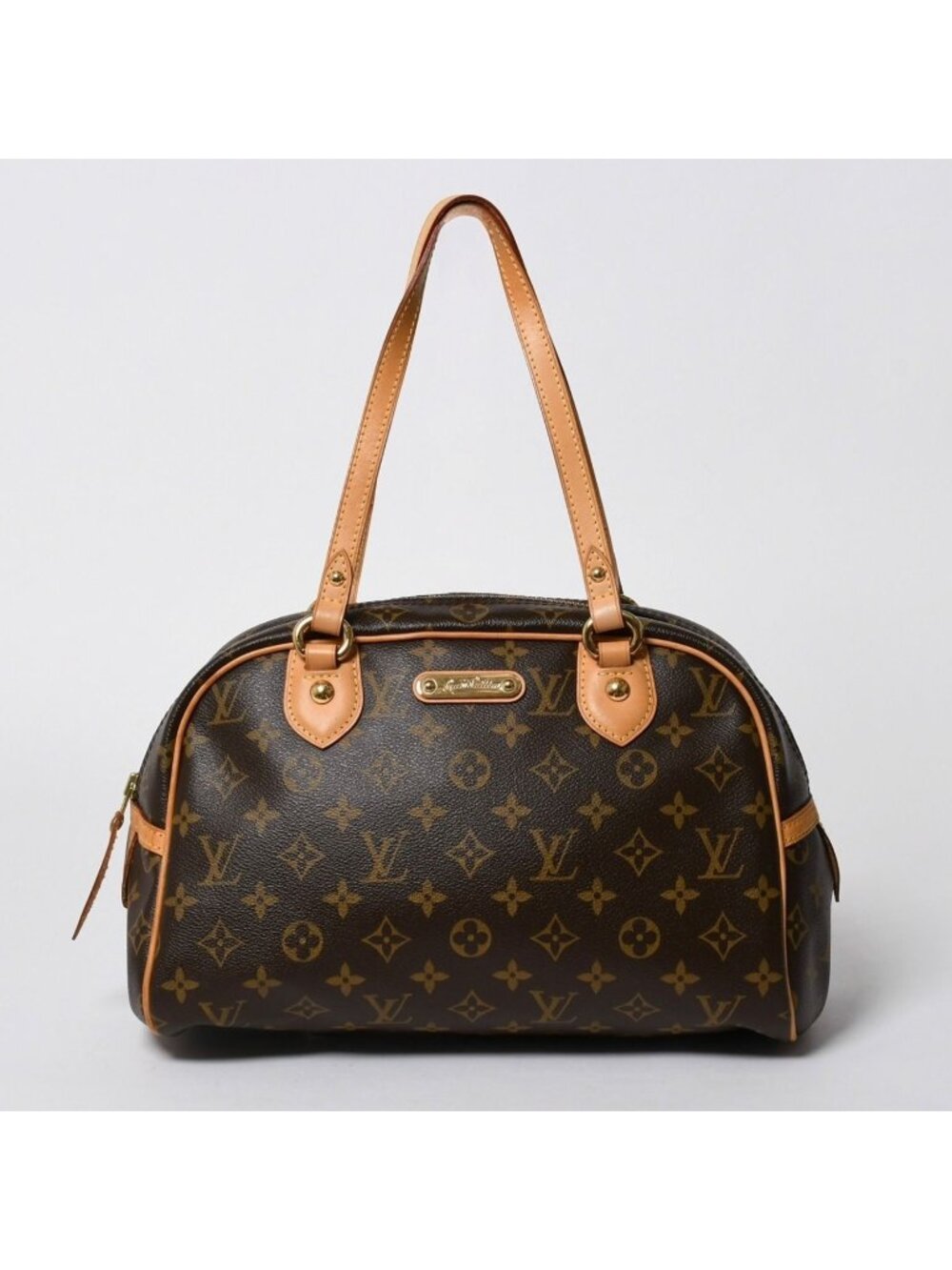 Louis Vuitton Montorgueil PM Handbag Vachetta Leather Brown Gold